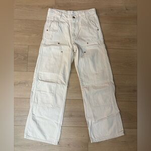 Zara Off-White youth cargo pants